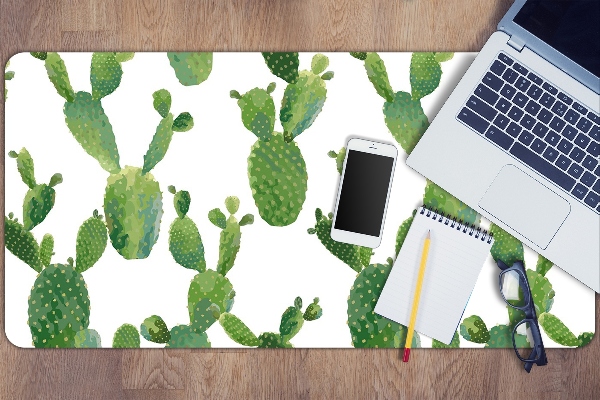 Large desk mat for children cacti