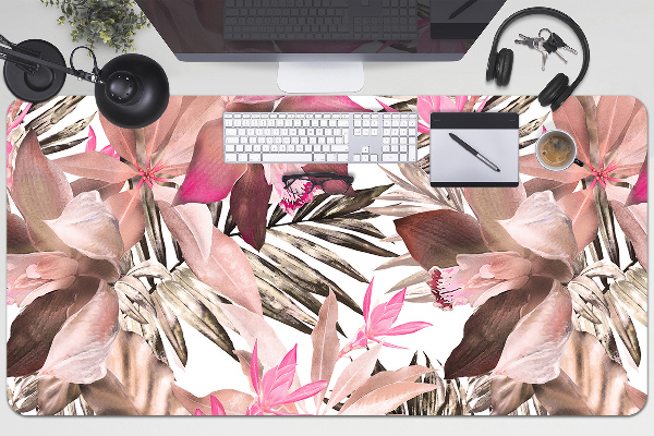 Full desk protector pastel flowers