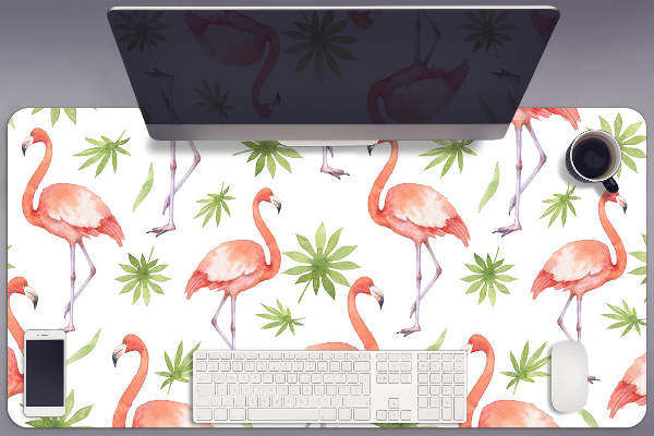 Large desk mat for children Flamingos