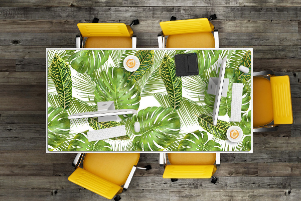 Full desk pad tropical leaves