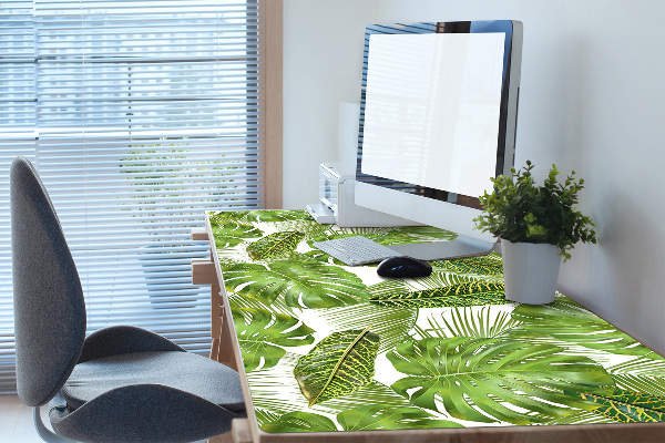 Full desk pad tropical leaves