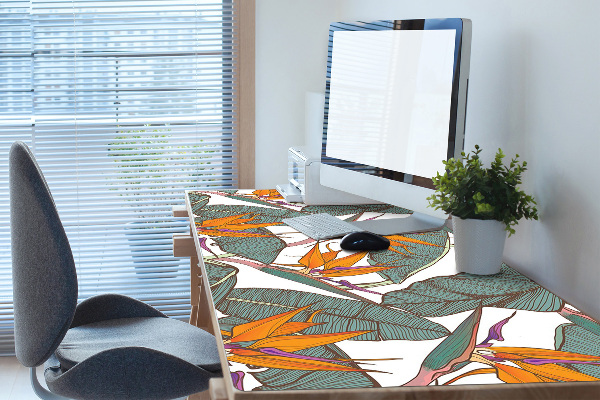 Large desk mat for children Tropical
