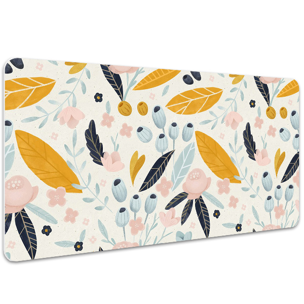 Full desk protector pastel flowers