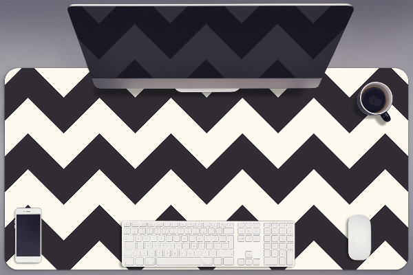 Large desk mat for children zigzags