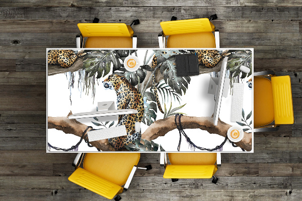 Desk mat Leopards on branch