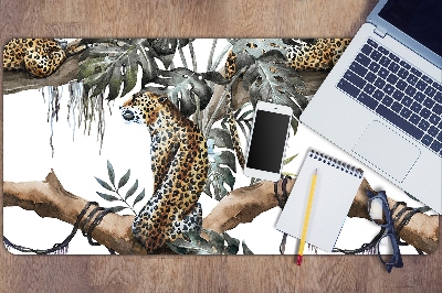 Desk mat Leopards on branch