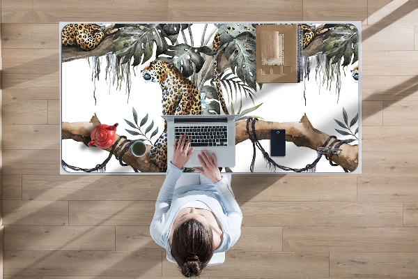 Desk mat Leopards on branch