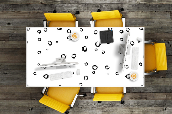 Full desk mat drawn wheels