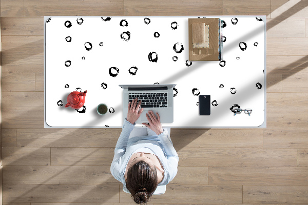 Full desk mat drawn wheels