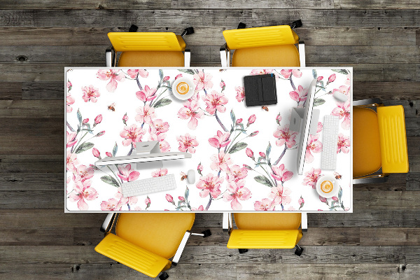 Desk pad subtle flowers