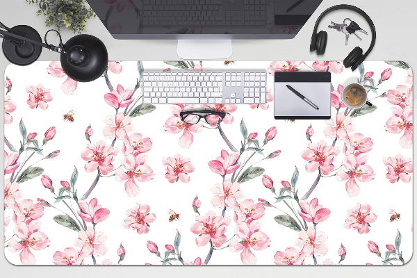 Desk pad subtle flowers