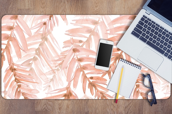 Desk mat orange leaves