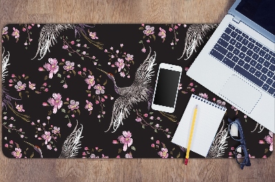 Desk pad Herons and flowers
