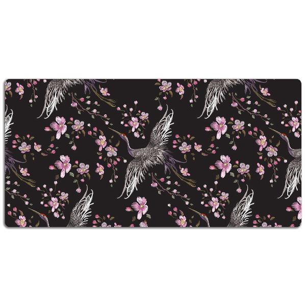 Desk pad Herons and flowers
