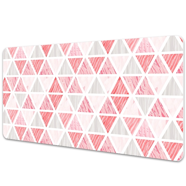 Desk pad pink triangles