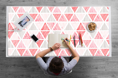 Desk pad pink triangles