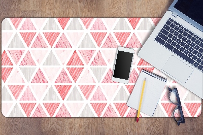 Desk pad pink triangles