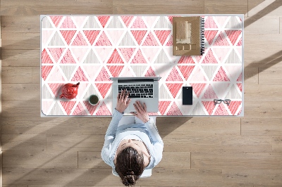 Desk pad pink triangles