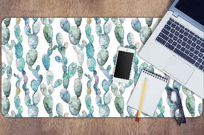 Full desk protector watercolor cacti