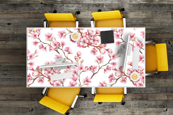 Large desk mat for children Cherry Blossom