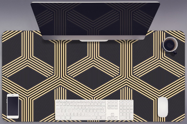 Full desk pad geometric pattern