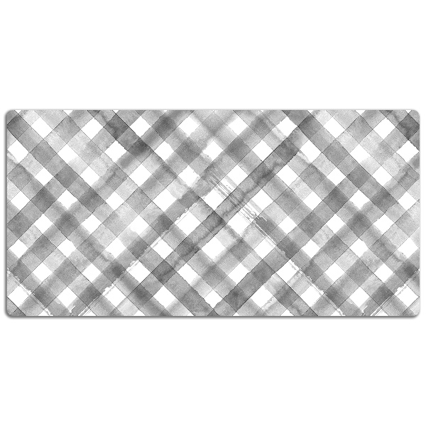 Large desk mat for children gray grille