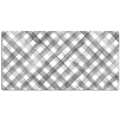 Large desk mat for children gray grille