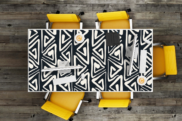 Full desk pad geometric pattern