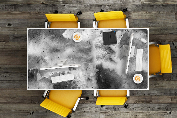 Large desk mat table protector Dark clouds