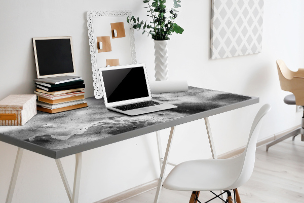 Large desk mat table protector Dark clouds