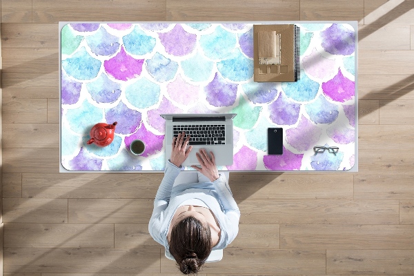 Desk pad colored drops
