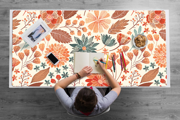 Desk mat artistic Flowers