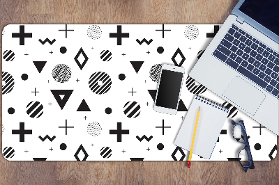 Desk mat geometric patterns