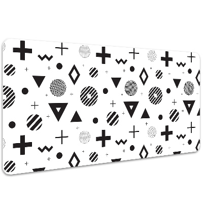 Desk mat geometric patterns