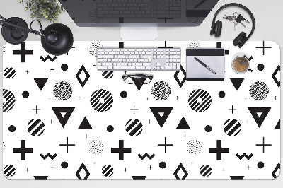 Desk mat geometric patterns