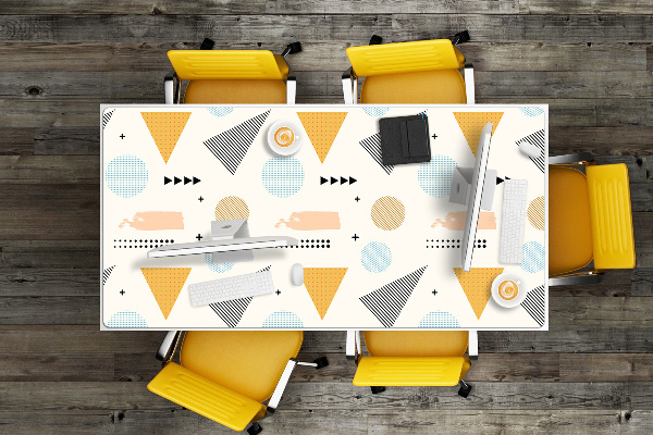 Full desk pad colored shapes