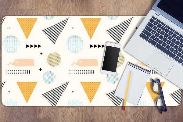 Full desk pad colored shapes
