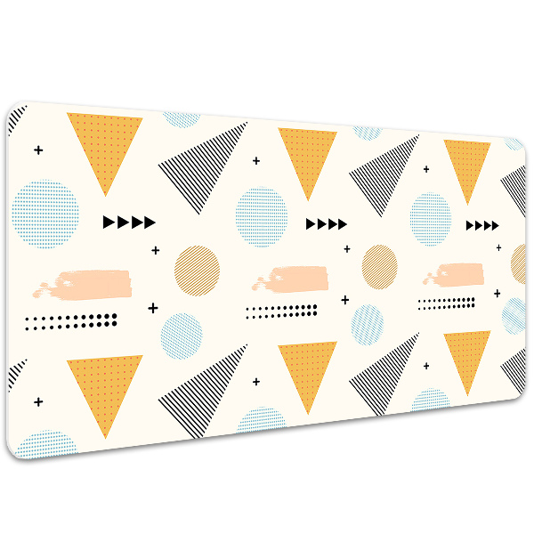 Full desk pad colored shapes