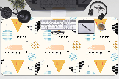 Full desk pad colored shapes
