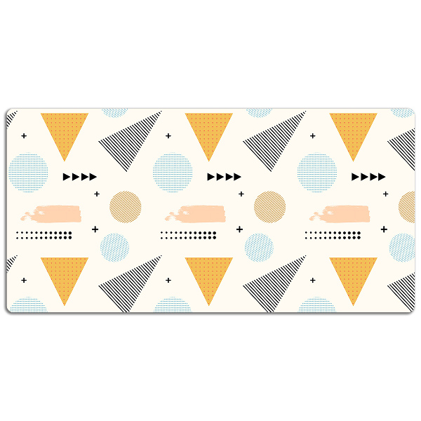 Full desk pad colored shapes