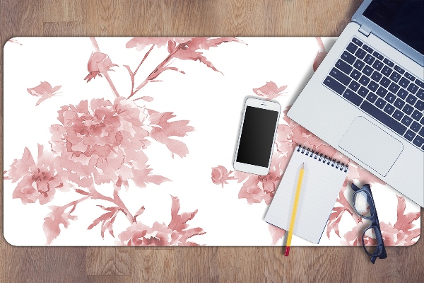 Full desk protector pastel flowers