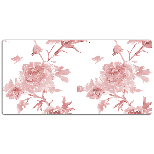 Full desk protector pastel flowers