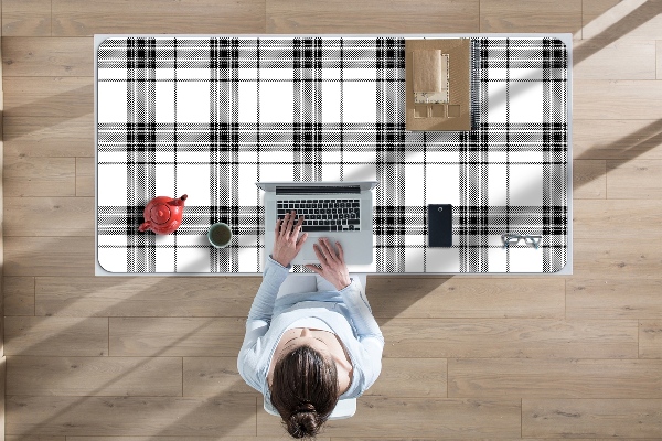 Large desk pad PVC protector Plaid pattern