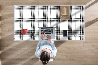 Large desk pad PVC protector Plaid pattern