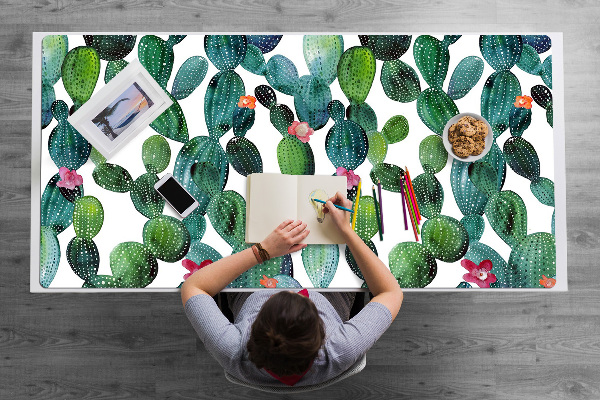 Desk mat Cactus with flowers
