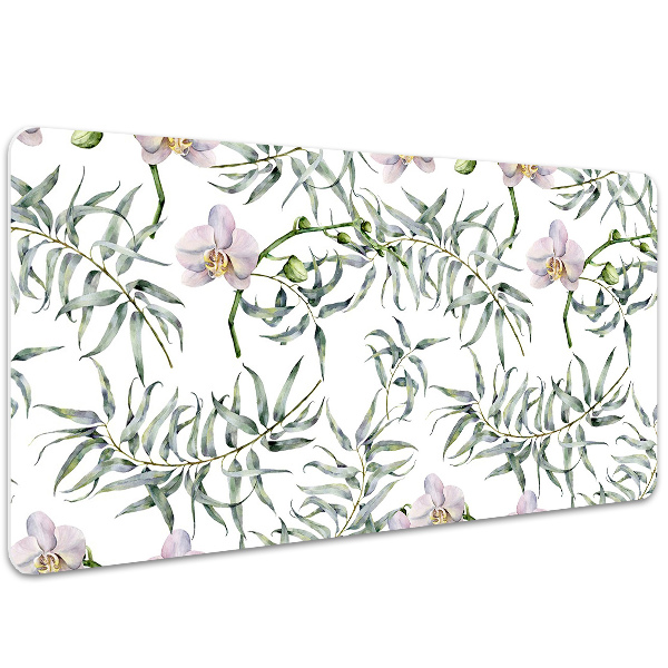 Desk pad pink orchids