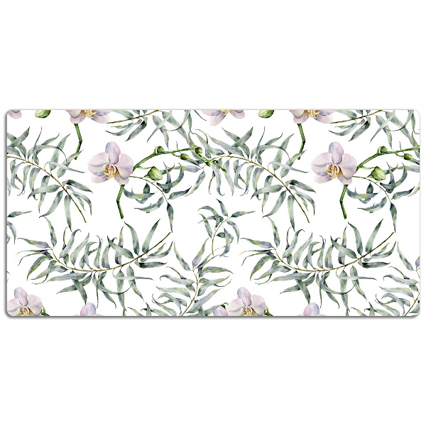 Desk pad pink orchids