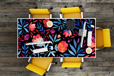 Large desk mat table protector floral pattern