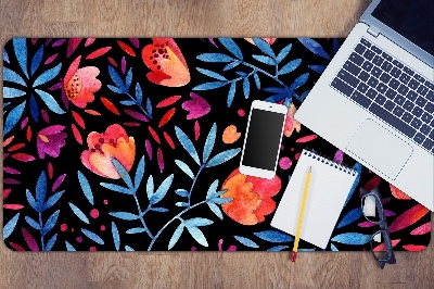 Large desk mat table protector floral pattern