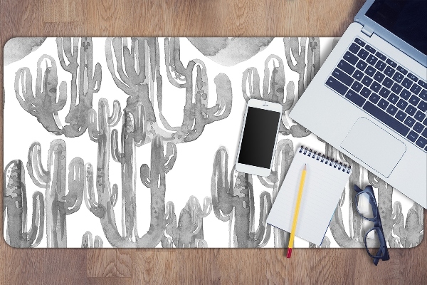 Full desk protector painted cacti